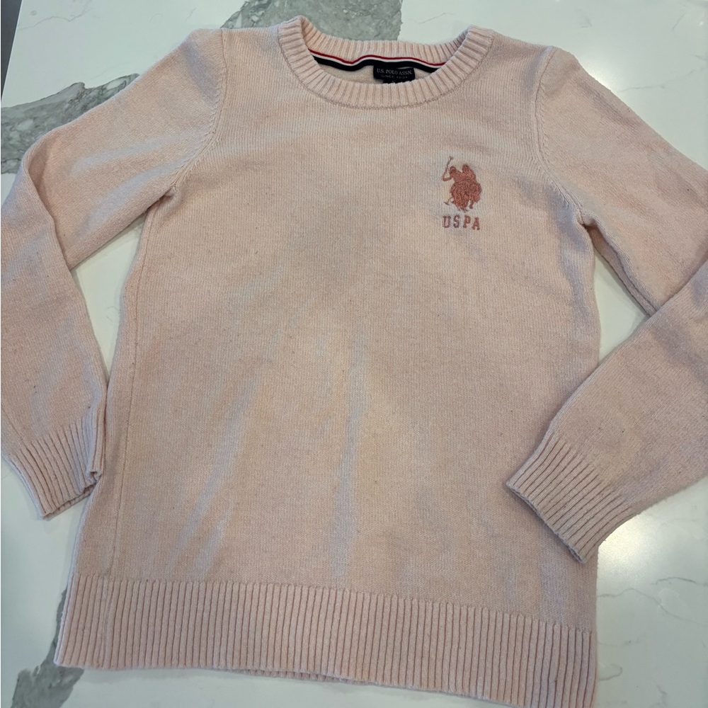 U.S. Polo Assn. Light Pink Crew Neck Sweater
